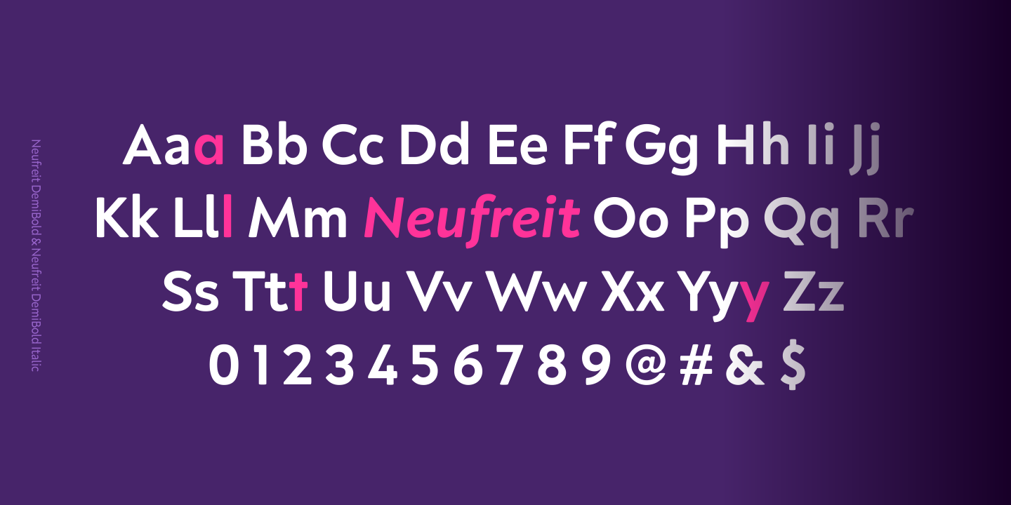 Пример шрифта Neufreit #4